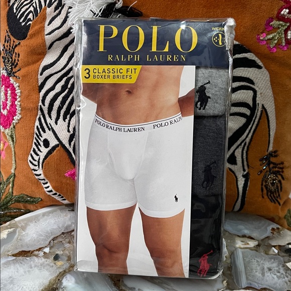 Polo Ralph Lauren Men's 3-Pack Big & Tall Cotton Boxer Briefs/Size XL